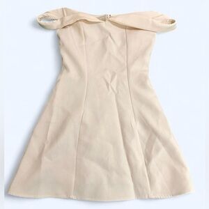 SHEIN Cream Off-Shoulder Dress